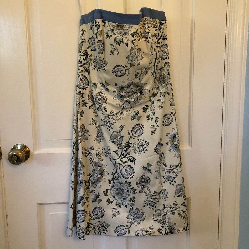 Robin Jordan Strapless Dress with Flowers